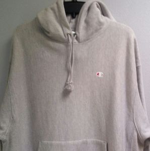 Men's Xl Grey Champion Hooded Sweatshirt